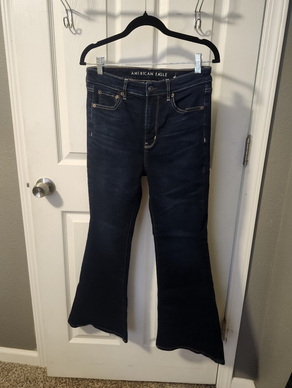 American Eagle Outfitters Women's Navy Flare Jeans